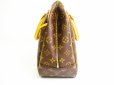 Photo4: LOUIS VUITTON Monogram Leather Brown Hand Bag Boring Vanity Deauville #6921