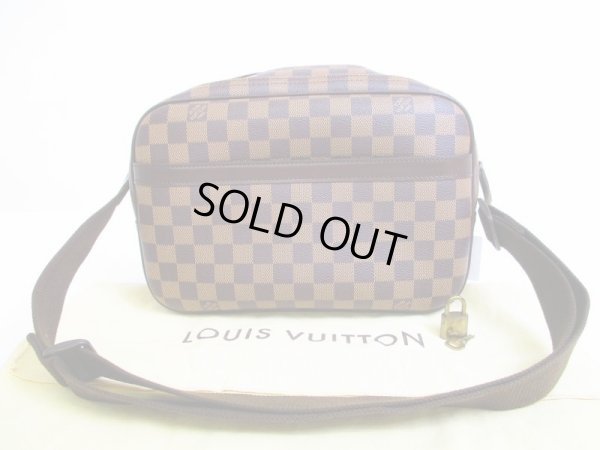 Photo1: LOUIS VUITTON SPO Damier Brown Messenger&Crossbody Bag Reporter PM #6930