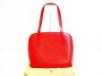 Photo1: LOUIS VUITTON Epi Leather Red Tote Shoppers Bag Purse Lussac #6973 (1)