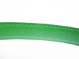 Photo6: HERMES Mini Constance Gold H Buckle Green Leather Belt Waist Size 60 #6986