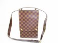 Photo1: LOUIS VUITTON Damier Leather Brown Crossbody Bag Purse Portobello #6992 (1)