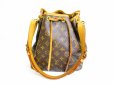Photo1: LOUIS VUITTON Monogram Leather Brown Shoulder Bag Purse Petite Noe #7010 (1)