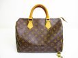 Photo1: LOUIS VUITTON Monogram Leather Brown Hand Bag Purse Speedy30 #7012 (1)