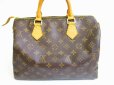 Photo2: LOUIS VUITTON Monogram Leather Brown Hand Bag Purse Speedy30 #7012 (2)