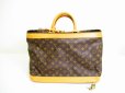 Photo1: LOUIS VUITTON Monogram Leather Brown Duffle Bag Hand Bag Cruiser Bag 40 #7040 (1)