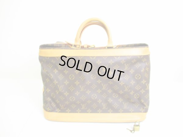 Photo1: LOUIS VUITTON Monogram Leather Brown Duffle Bag Hand Bag Cruiser Bag 40 #7040