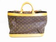 Photo2: LOUIS VUITTON Monogram Leather Brown Duffle Bag Hand Bag Cruiser Bag 40 #7040 (2)