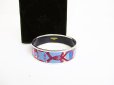 Photo1: HERMES Enamel Bangle Bracelet Blue Multicolor Emaiyu GM #7043 (1)