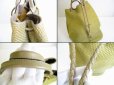 Photo7: BOTTEGA VENETA Hemp and Leather Drawstring Shoulder Bag Hand Bag #7053
