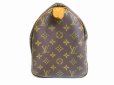 Photo3: LOUIS VUITTON Monogram Leather Brown Hand Bag Purse Speedy30 #7063