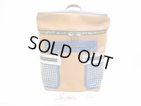 Christian Louboutin Leather Multicolor Spikes Line Backpack Bag Purse #7072