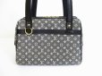 Photo2: LOUIS VUITTON Monogram Mini Black Canvas Hand Bag Purse Josephine PM #7116 (2)