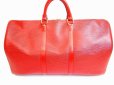 Photo2: LOUIS VUITTON Epi Red Leather Duffle Bag Gym Bag Purse Keepall 50 #7123 (2)