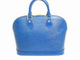 Photo2: LOUIS VUITTON Epi Blue Leather Hand Bag Purse Alma #7127 (2)