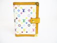 Photo1: LOUIS VUITTON Multicolor White Leather Document Holders Agenda PM #7170 (1)