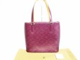 Photo1: LOUIS VUITTON Monogram Mat Bordeaux Leather Tote Bag Purse Stockton #7195 (1)