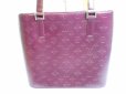 Photo2: LOUIS VUITTON Monogram Mat Bordeaux Leather Tote Bag Purse Stockton #7195 (2)