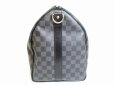 Photo3: LOUIS VUITTON Damier Graphite Leather Gym Bag Keepall 45 Bandouliere #7203