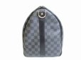 Photo4: LOUIS VUITTON Damier Graphite Leather Gym Bag Keepall 45 Bandouliere #7203