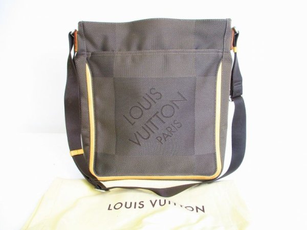 Photo1: LOUIS VUITTON Damier Geant Gray Canvas Crossbody Bag Compagnon Purse #7212
