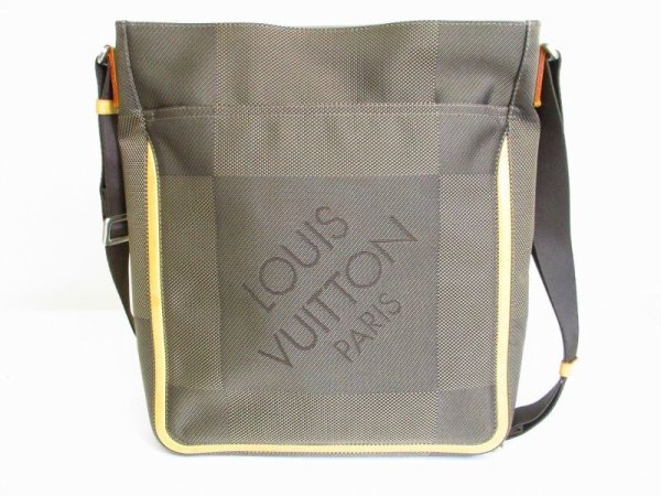 Photo2: LOUIS VUITTON Damier Geant Gray Canvas Crossbody Bag Compagnon Purse #7212