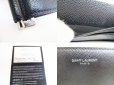 Photo11: Saint Laurent Paris Black Leather Bifold Bill Wallet Purse #7219