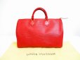 Photo1: LOUIS VUITTON Epi Red Leather Hand Bag Purse Speedy35 #7221 (1)