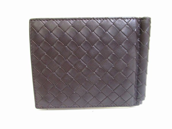Photo2: BOTTEGA VENETA Intrecciato Dark Brown Leather Bifold Bill Wallet Purse #7224