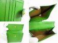 Photo9: BVLGARI Olive Green Leather 2 Folds Bifold Women Wallet #7236