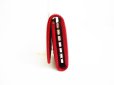 Photo3: BVLGARI Ruby Red Leather Logo Clip 6 Pics Key Cases #7261