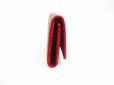 Photo4: BVLGARI Ruby Red Leather Logo Clip 6 Pics Key Cases #7261