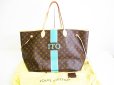 Photo1: LOUIS VUITTON Mon Monogram Brown Leather Tote Bag Neverfull GM #7269 (1)