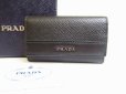 Photo1: PRADA Black Leather 6 Pics Key Cases #7275 (1)
