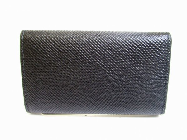 Photo2: PRADA Black Leather 6 Pics Key Cases #7275