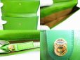 Photo9: BVLGARI Olive Green Leather Gold HW Bifold Long Wallet #7282