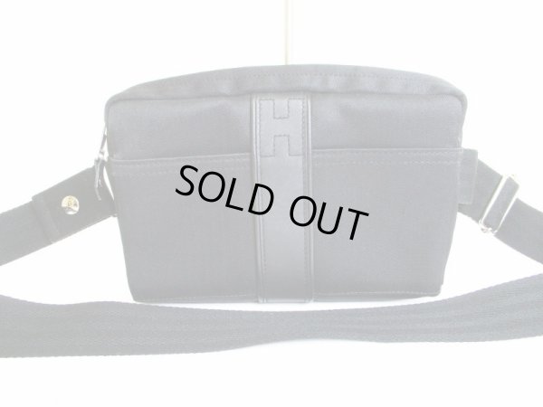 Photo1: HERMES Acapulco Black Canvas and Leather Body Bag Waist Pack Purse #7317