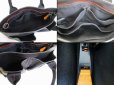 Photo8: HERMES Black Leather Hand Bag Caravan Horizontal PM w/Strap #7369