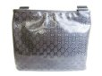 Photo2: GUCCI Imprimee Black PVC Leather Crossbody Bag Purse #7370 (2)
