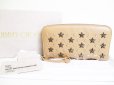 Photo1: Jimmy Choo Metal Stars Ballet Pink Leather Zip Around Wallet Purse #7373 (1)