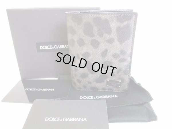 Photo1: DOLCE&GABBANA D&G Black Leather Credit Card Business Card Case #7394