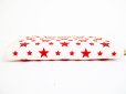 Photo5: Jimmy Choo Red Rubber Stars Light Pink Canvas Zip Around Wallet Purse #7402