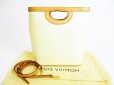 Photo1: LOUIS VUITTON Pearl White Vernis Leather Hand Bag Stillwood w/Strap #7406 (1)