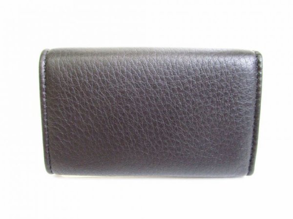 Photo2: GUCCI Black Leather 6 Pics Key Cases #7421