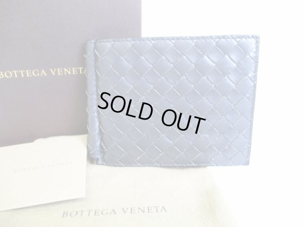 Photo1: BOTTEGA VENETA Intrecciato Gray Leather Bifold Bill Wallet Purse #7476