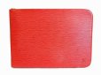 Photo1: LOUIS VUITTON Epi Red Leather Clutch Bag Document Case Purse #7518 (1)