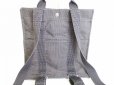 Photo2: HERMES Her Line Gray Canvas Backpack Bag PM w/Lock and Keys #7559 (2)