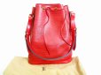 Photo1: LOUIS VUITTON Epi Red Leather Shoulder Bag Purse Noe #7597 (1)