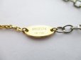 Photo11: LOUIS VUITTON Gold & Silver Stainless Steel Chain Necklace Logo Mania #7612