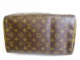 Photo5: LOUIS VUITTON Monogram Brown Leather Hand Bag Purse Speedy 30 #7616