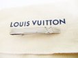 Photo1: LOUIS VUITTON Silver Steel LV Motif Necktie Pin #7644 (1)